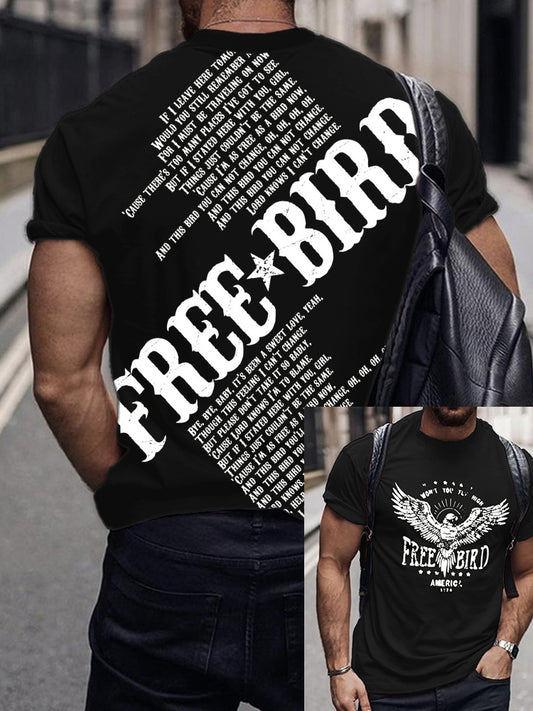 Men's Free Bird Lyrics Inspired T Shirt