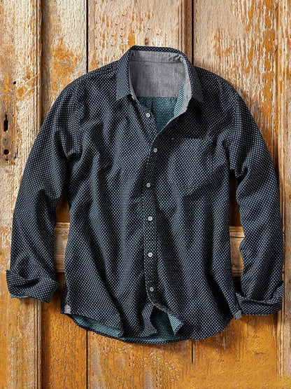 Men's Vintage Western Stripe Pocket Shirt