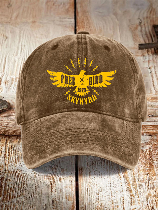 Rock Band Golden Eagle Pattern Vintage Hat