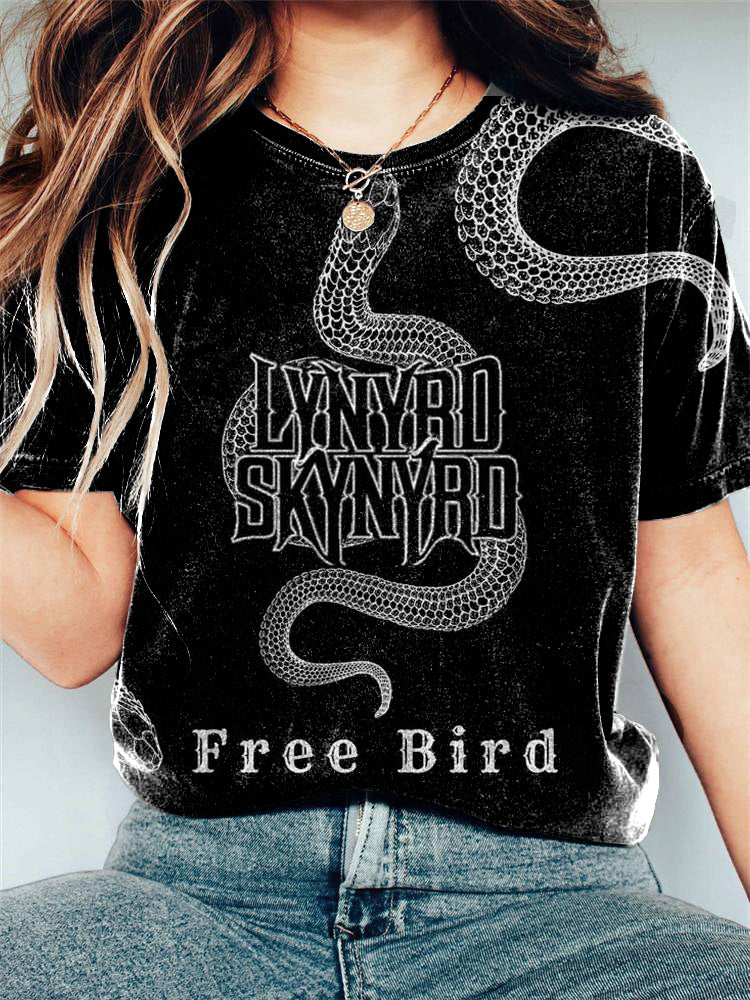 Southern Rock Band Free Bird Vintage Print Women's T-Shirt