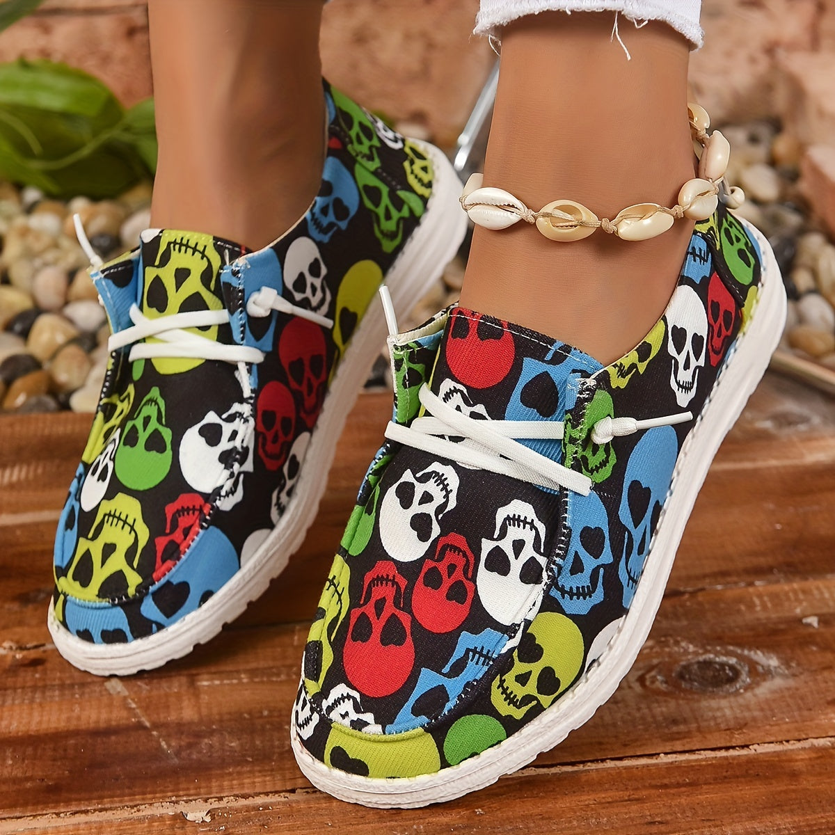 😍Last Day 50% OFF-Halloween Pumpkin & Bat Print Women's Canvas Sandals