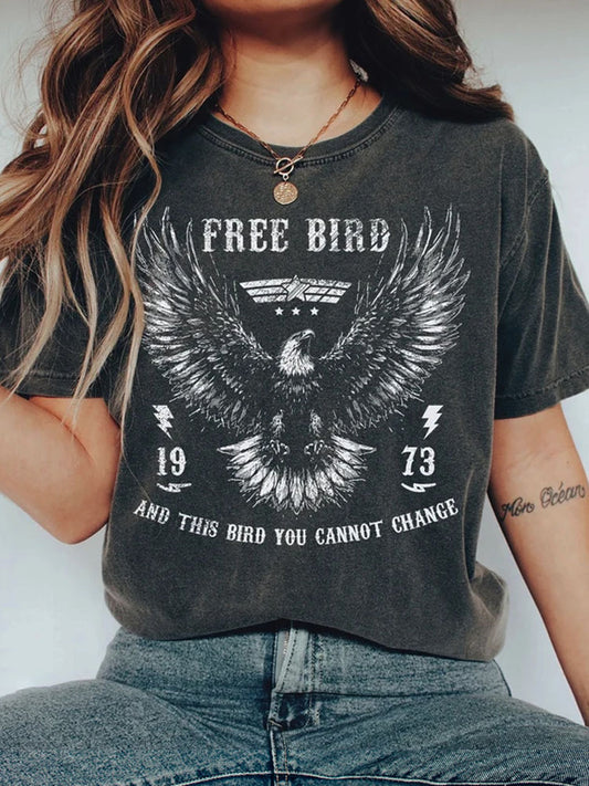 Southern Rock Band Free Bird Vintage Print Women's T-Shirt