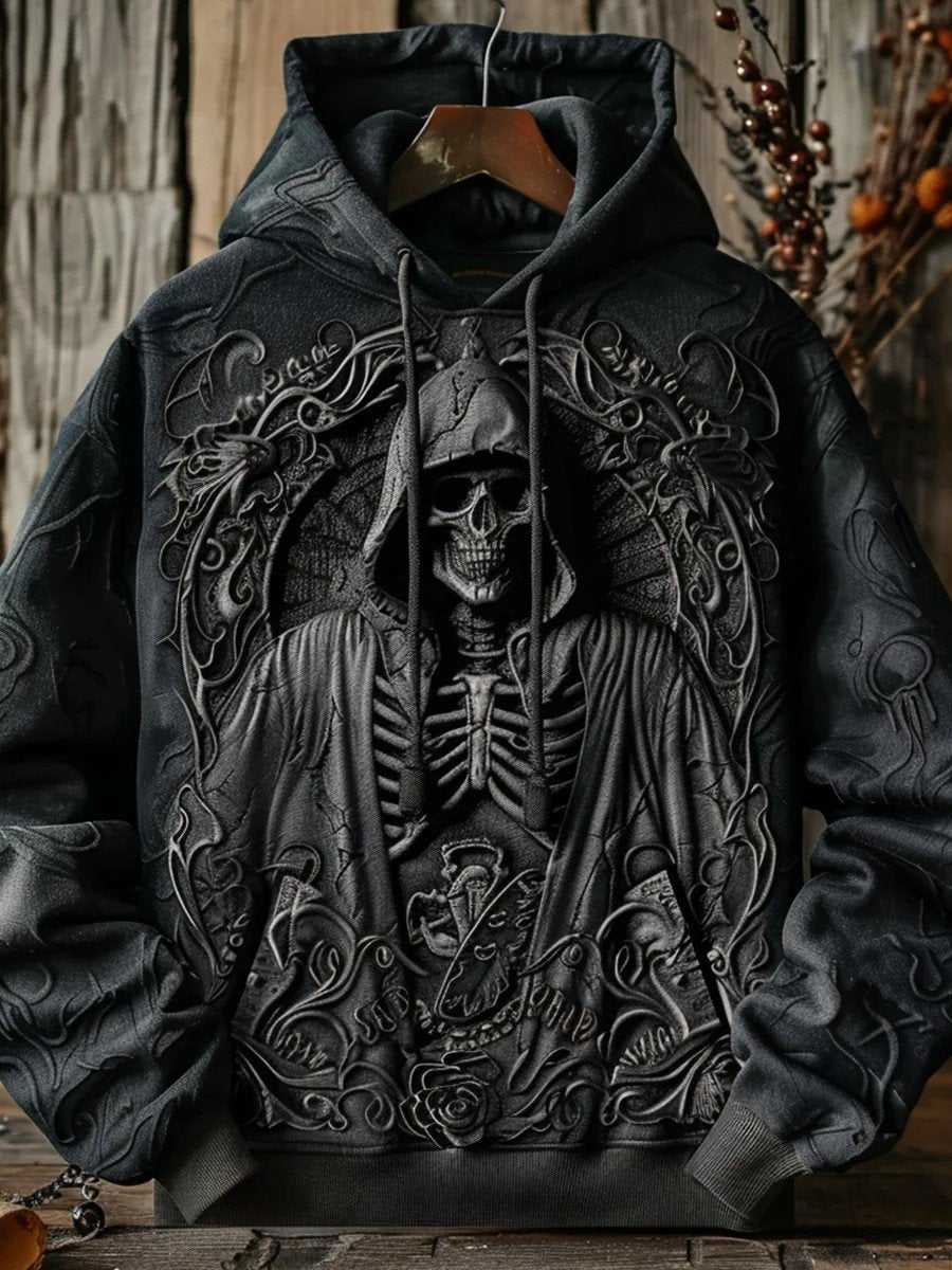 Men's Dark Death Printed Hoodie