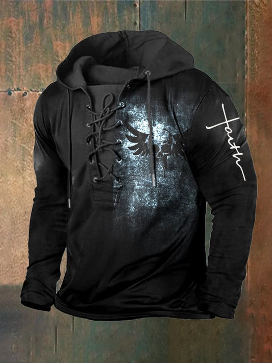 Men's Vintage Dark Skull Hoodie