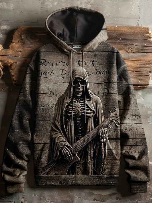 Men's Dark Death Printed Hoodie