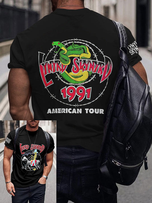 Men's Free Bird American Tour Rock Band Rebel Inspired T-Shirt