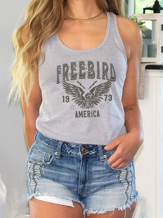 Rock Band Free Bird Vintage Print Women's Tank Top