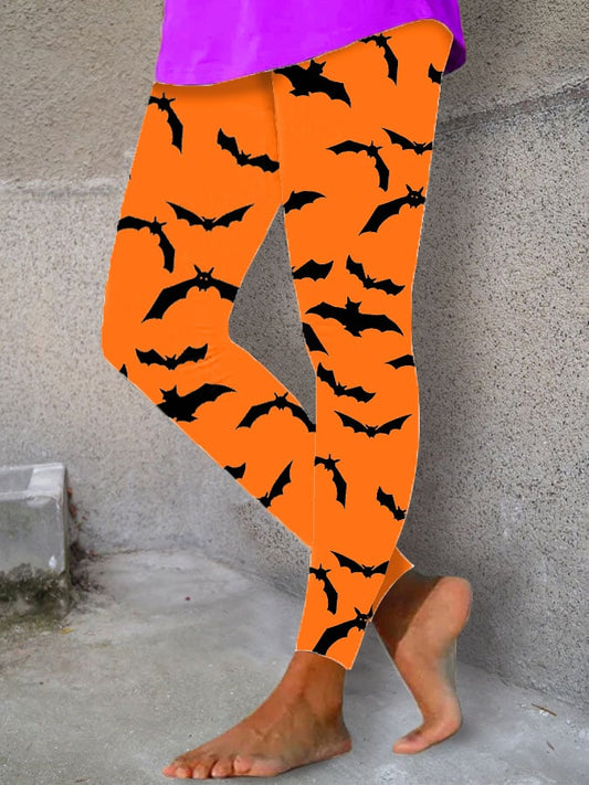 Women's Halloween Bat Print Leggings