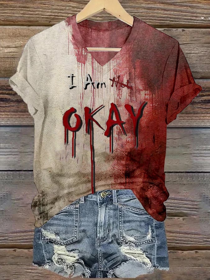 Women's Halloween Bloody  T-Shirt