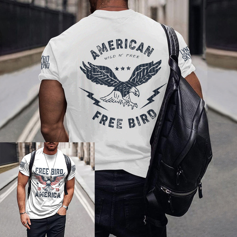 Men's Free Bird American Rock Band Rebel Inspired T-Shirt