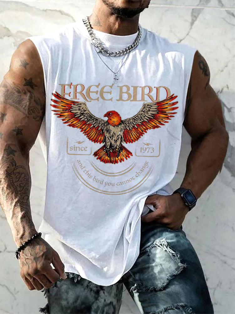 Men's And This Bird You Cannot Change Print Tank Top