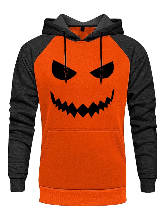 Men's Halloween Button Casual Hoodie