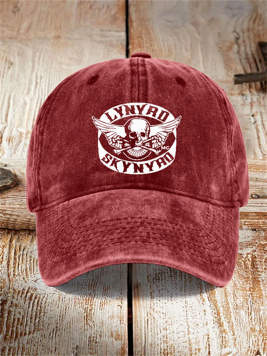 Rock Band Print Vintage Washed Hat