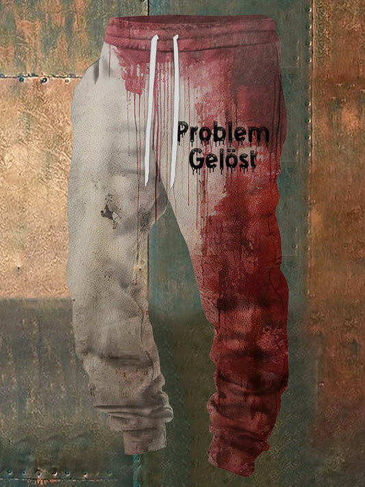 Men's Problem Solved Halloween Print Sweatpants