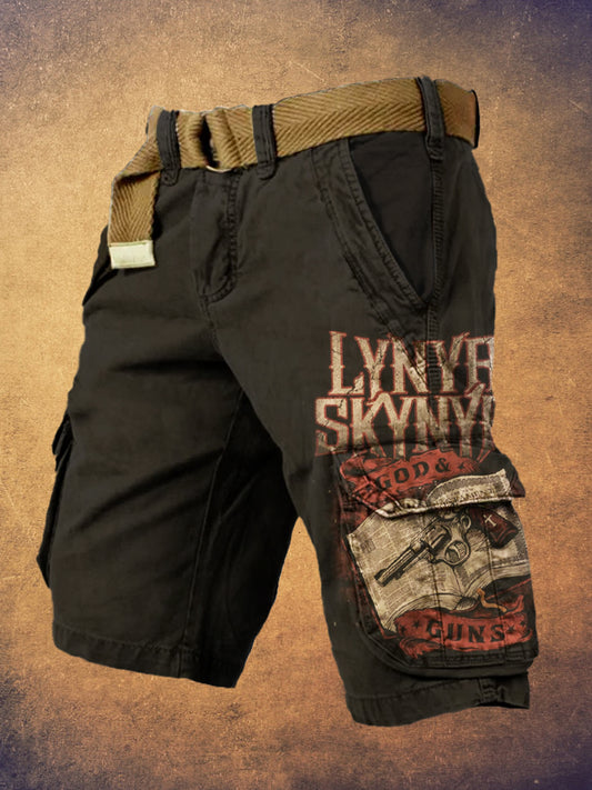 God & Guns Rock Music Print Men's Work Pants