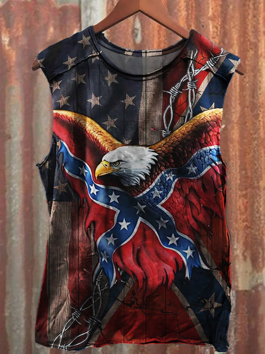 Men's Rebel Eagle American Flag Inspired Tank Top