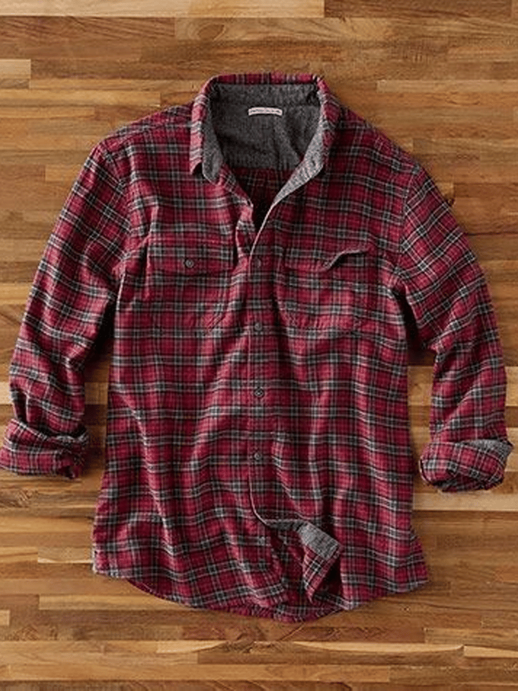 Men's Vintage Western Stripe Pocket Shirt