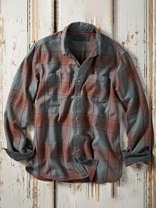 Men's Vintage Western Stripe Pocket Shirt