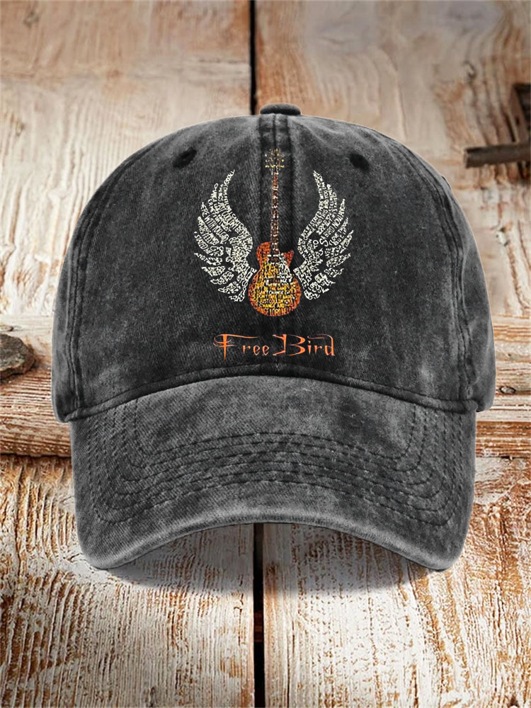 Rock Band Free Bird Pattern Vintage Hat