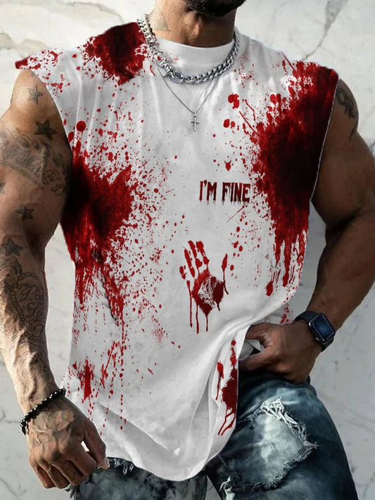 Halloween Men's Printed Tank Top